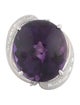 Ring Platinum Amethyst & Diamond Cocktail Ring