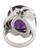 Ring Platinum Amethyst & Diamond Cocktail Ring