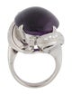 Ring Platinum Amethyst & Diamond Cocktail Ring