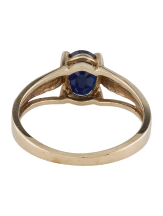 Ring 10K Sapphire Cocktail Ring