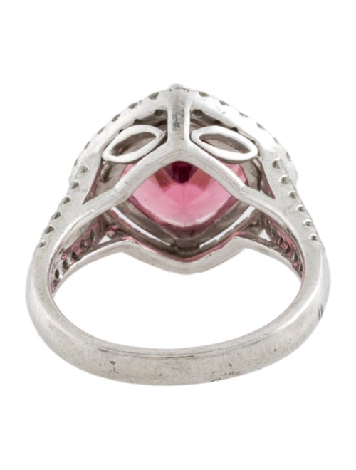 Ring Platinum 5.18ctw Tourmaline & Diamond Cocktail Ring