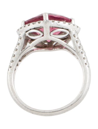 Ring Platinum 5.18ctw Tourmaline & Diamond Cocktail Ring