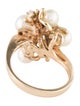 Ring 14K Pearl & Diamond Cocktail Ring