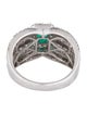 Ring 14K Emerald & Diamond Cocktail Ring