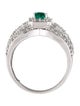 Ring 14K Emerald & Diamond Cocktail Ring