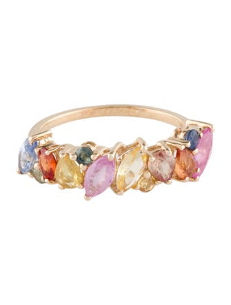 Ring 14K 2.19ctw Sapphire Multicolor Band
