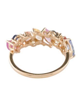 Ring 14K 2.19ctw Sapphire Multicolor Band