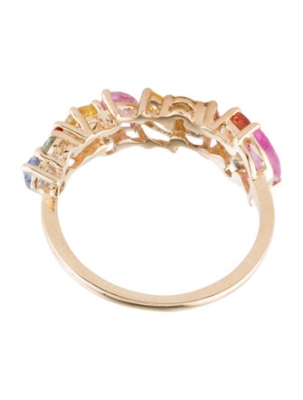 Ring 14K 2.19ctw Sapphire Multicolor Band