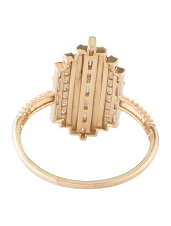 Ring 14K Diamond Chevron Cocktail Ring