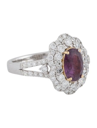 Ring Oscar Friedman 18K Sapphire & Diamond Cocktail Ring