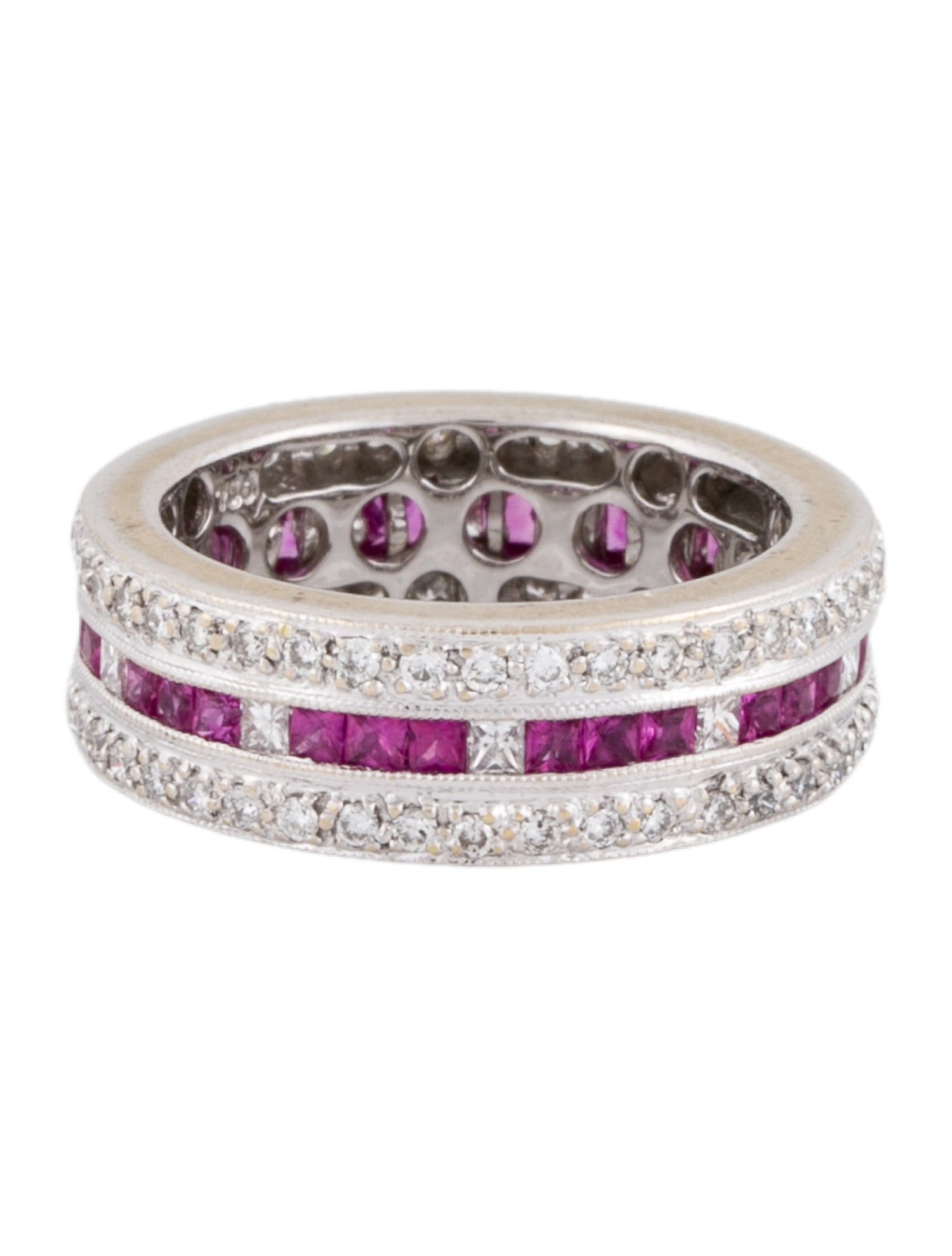 Ring 18K Ruby & Diamond Eternity Band