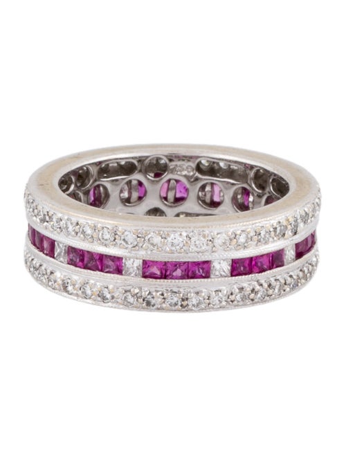 Ring 18K Ruby & Diamond Eternity Band