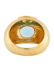 Ring 18K Topaz & Peridot Domed Cocktail Ring