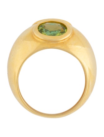 Ring 18K Topaz & Peridot Domed Cocktail Ring