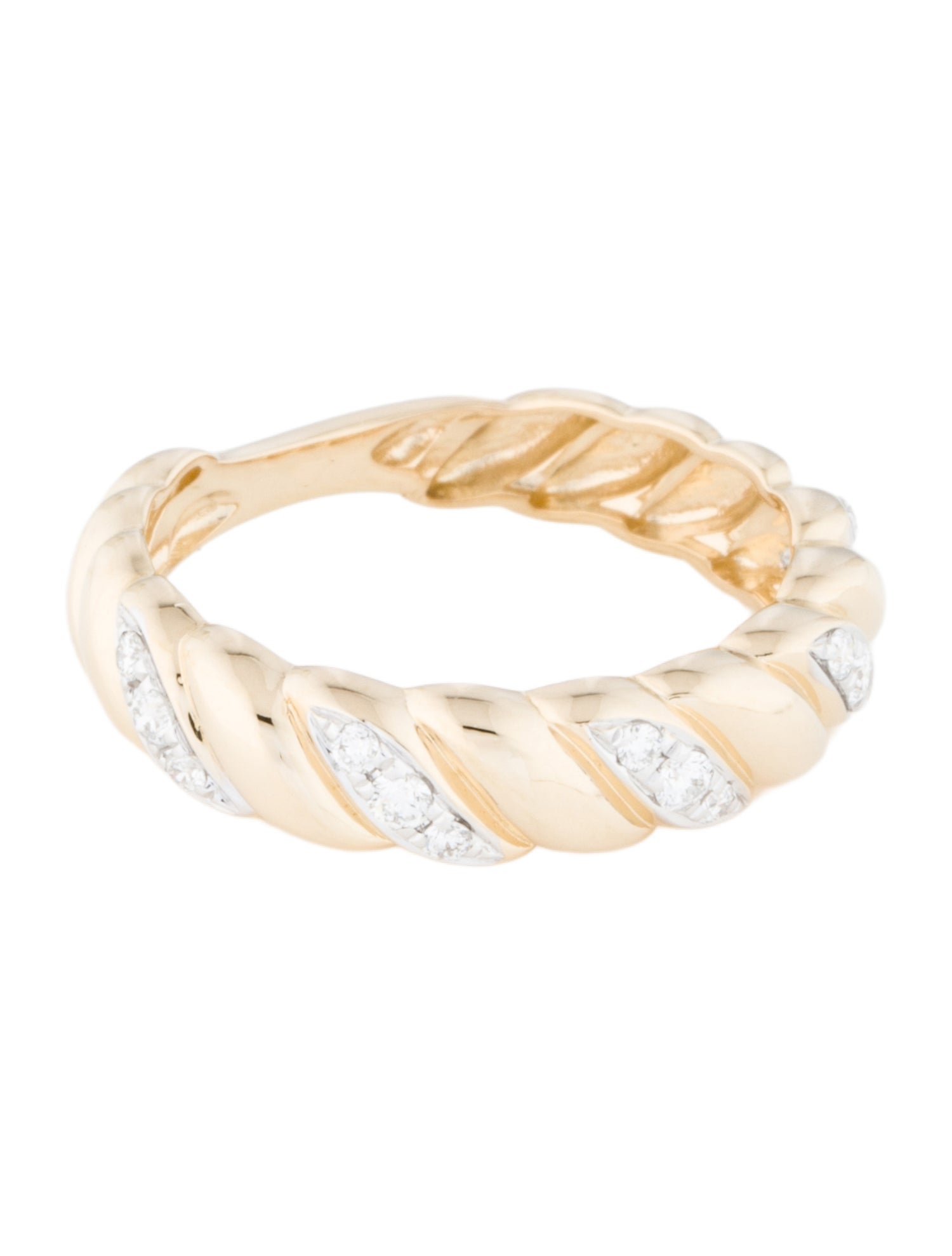 Ring 14K Diamond Twist Band