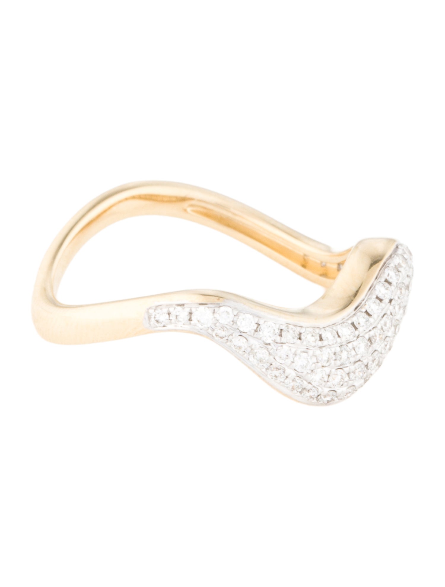 Ring 14K Diamond Wave Band