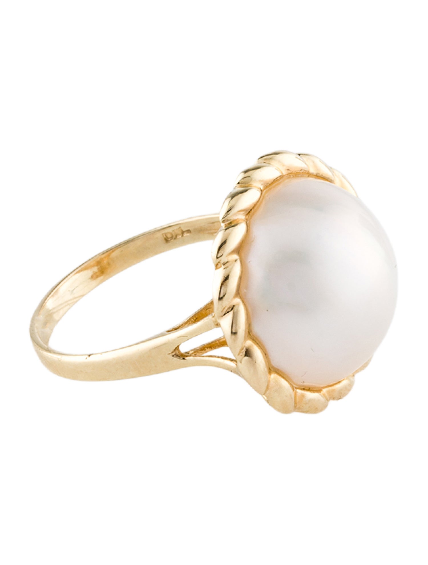 Ring 14K Mabé Pearl Cocktail