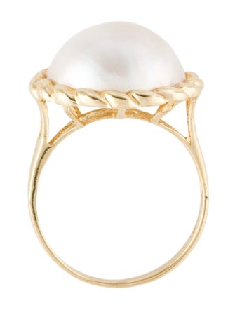 Ring 14K Mabé Pearl Cocktail Ring