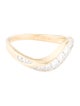 Ring 14K Diamond Curved Band