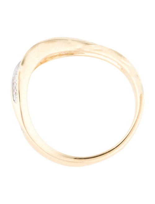 Ring 14K Diamond Curved Band