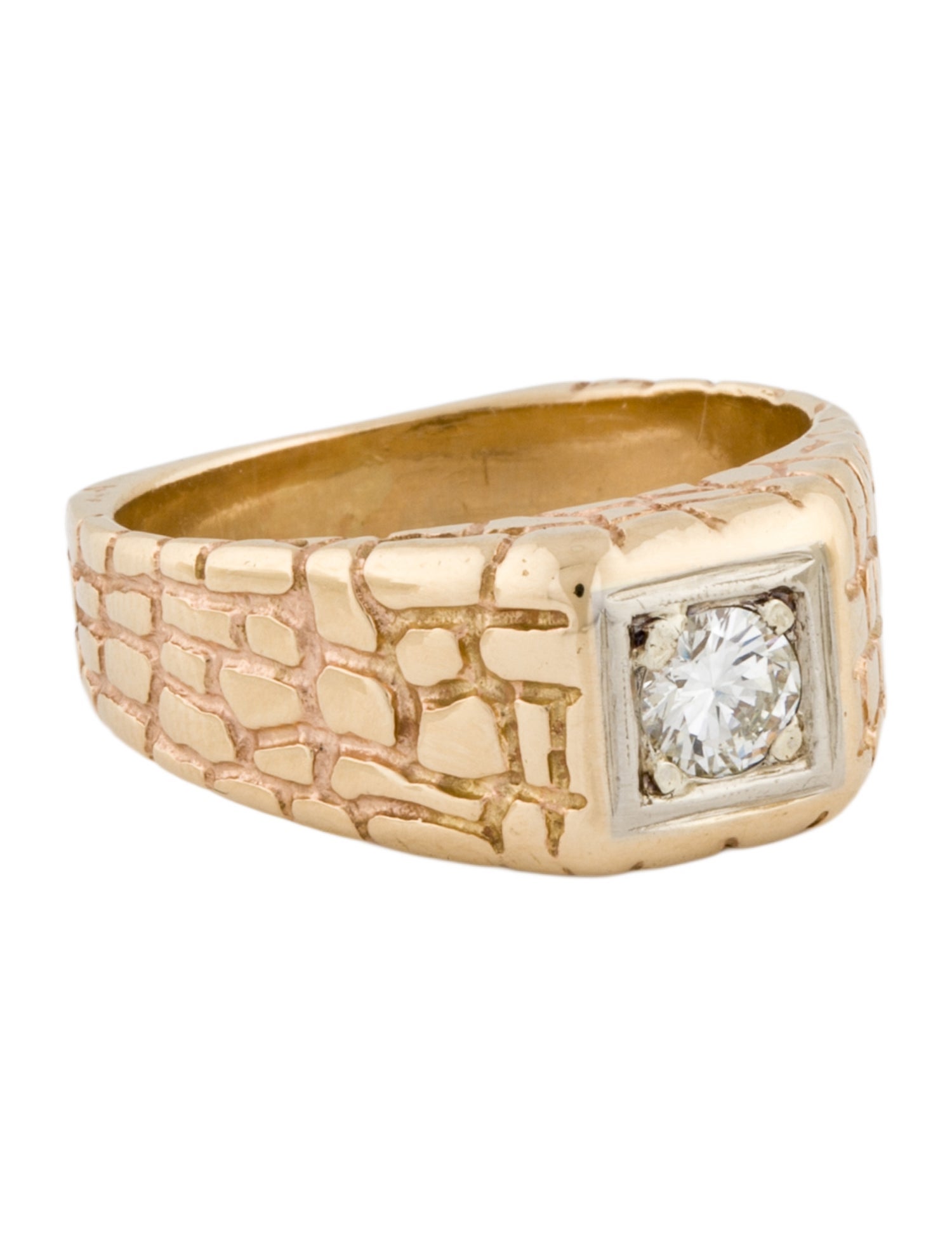 Ring 14K Diamond Signet