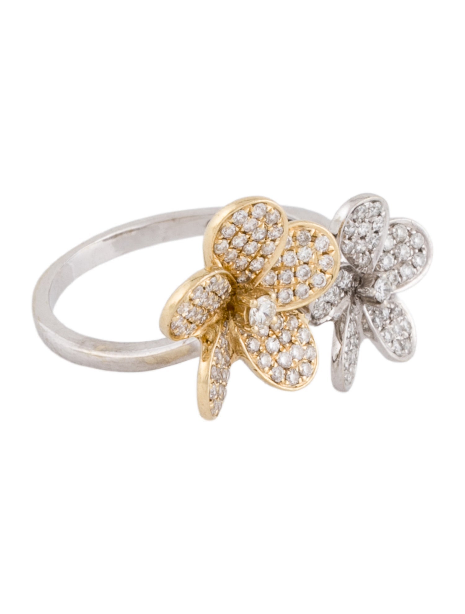 Ring 14K Diamond Flower