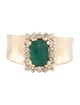Ring 14K Emerald & Diamond Cocktail Ring
