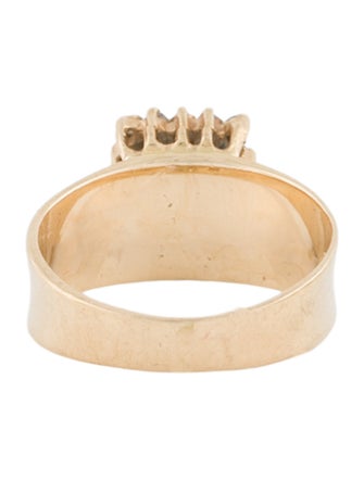 Ring 14K Emerald & Diamond Cocktail Ring