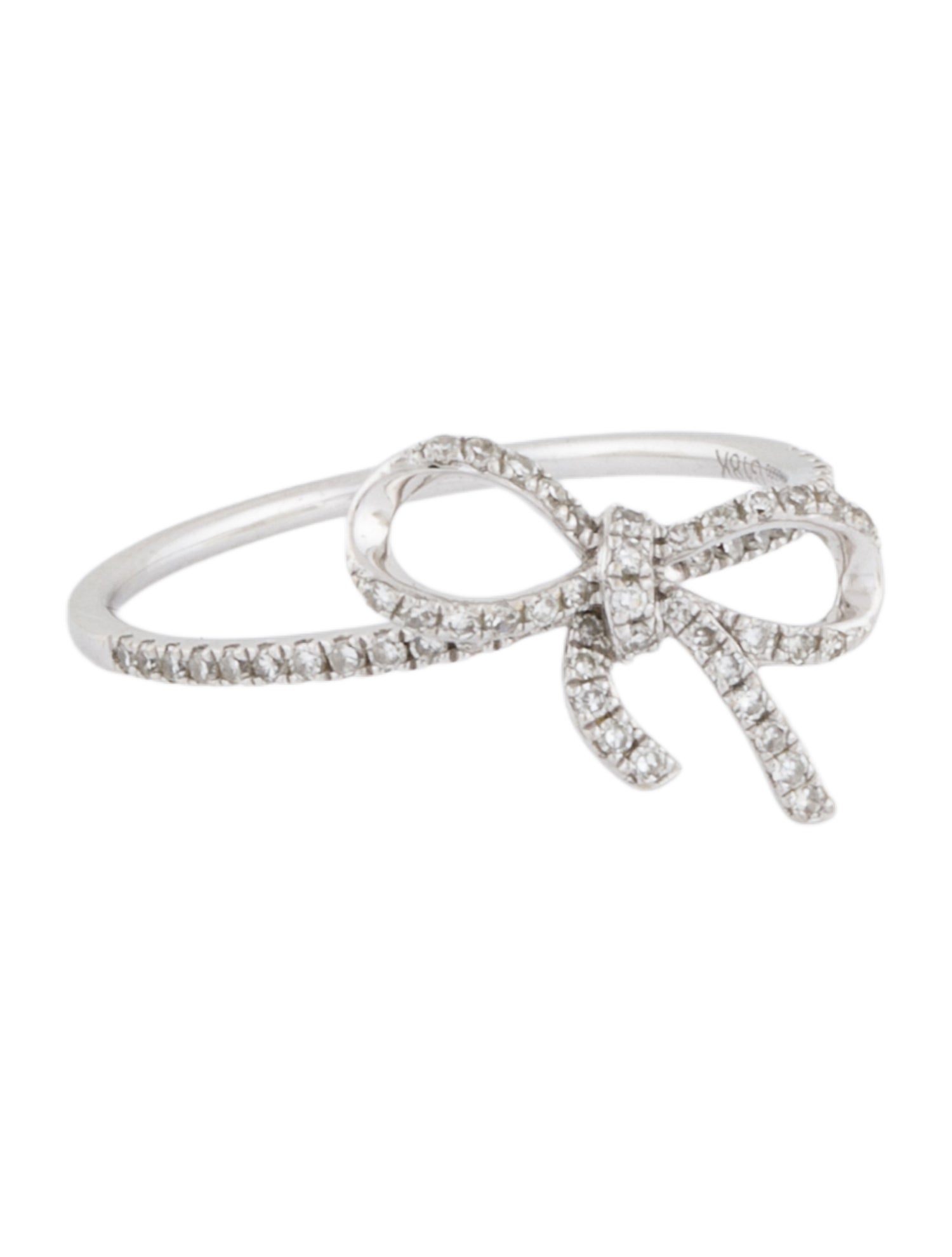 Ring 18K Diamond Bow