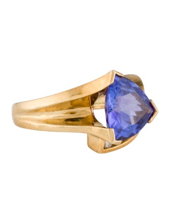 Ring 18K 3.12ct Tanzanite & Diamond Cocktail Ring