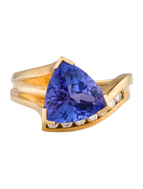 Ring 18K 3.12ct Tanzanite & Diamond Cocktail Ring