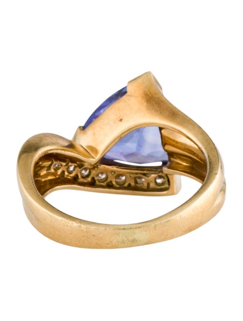 Ring 18K 3.12ct Tanzanite & Diamond Cocktail Ring