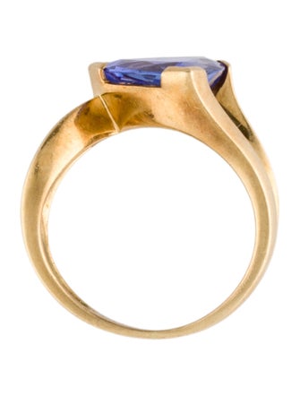 Ring 18K 3.12ct Tanzanite & Diamond Cocktail Ring