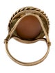 Ring 10K Shell Cameo Cocktail Ring