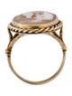 Ring 10K Shell Cameo Cocktail Ring