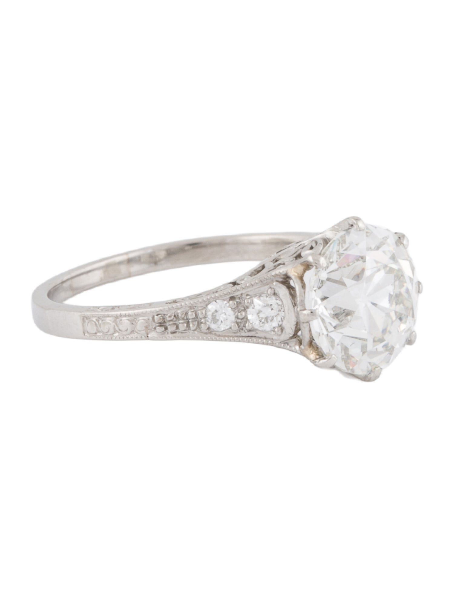 Ring Platinum 3.27ct Lab-Grown Diamond Cocktail