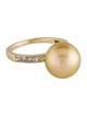 Ring 18K South Sea Cultured Pearl & Diamond Cocktail Ring