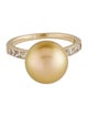Ring 18K South Sea Cultured Pearl & Diamond Cocktail Ring