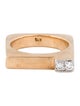 Ring 14K Diamond Square Cocktail Pinky Ring