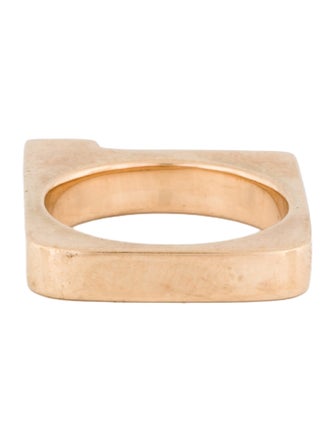 Ring 14K Diamond Square Cocktail Pinky Ring