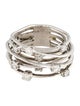 Ring 18K Diamond Multi-Row Wire Crossover Band