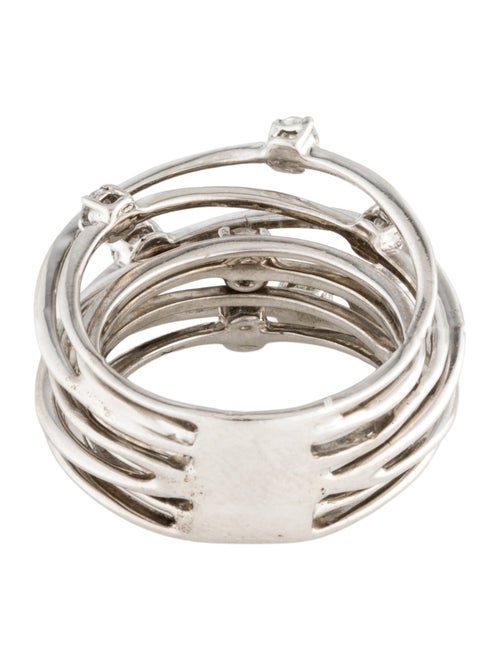 Ring 18K Diamond Multi-Row Wire Crossover Band