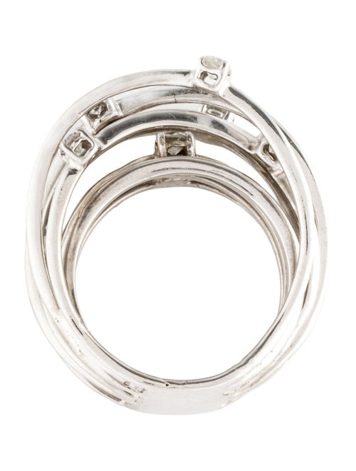 Ring 18K Diamond Multi-Row Wire Crossover Band