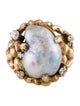 Ring 14K Pearl & Diamond Cocktail Ring