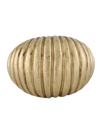 Ring 14K Ridged Dome Cocktail Ring