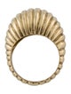 Ring 14K Ridged Dome Cocktail Ring