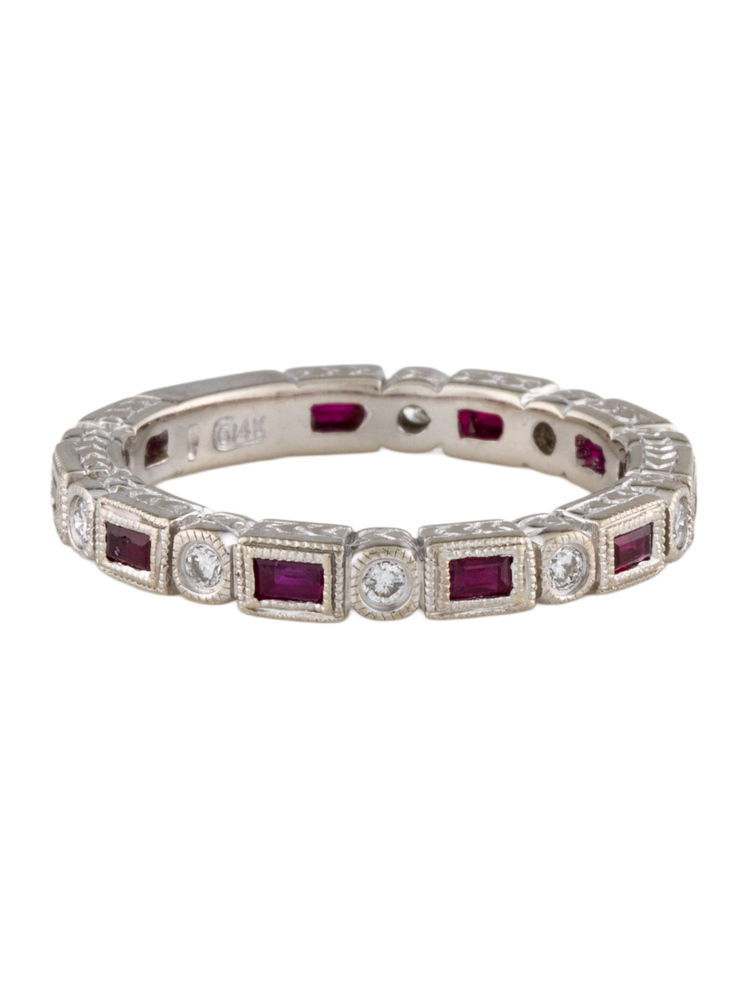 Ring 14K Ruby & Diamond Band