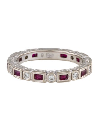Ring 14K Ruby & Diamond Band