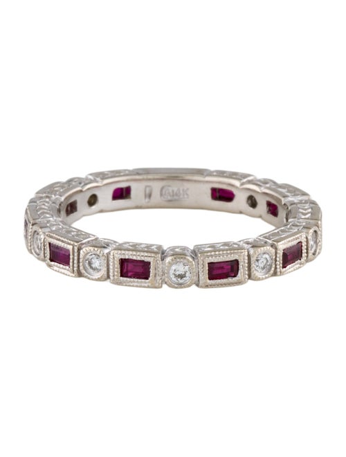 Ring 14K Ruby & Diamond Band