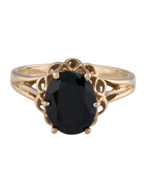 Ring 10K 3.17ct Sapphire Cocktail Ring